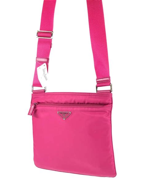 prada nylon shoulder bag gold tone pink|Prada nylon shoulder bag price.